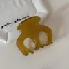 Serie de Color Caramelo Retro Pinza de Alto Nivel Versátil Etiqueta Dorada Acetato Pinza de Tiburón para el Cabello Accesorios para el Cabello Nuevo Estilo para Mujeres