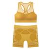 Chegada Nova Conjunto Esportivo Fitness Yoga Vazado Tipo Costas Bonitas Respirável Absorvente de Suor Roupa Íntima Shorts de Cintura Alta Planos Mulher