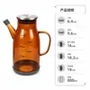Dispensador de óleo de vidro à prova de luz para atacado, borossilicato alto, à prova de vazamentos, resistente ao calor, com bico, para uso na cozinha doméstica, adequado para molho de soja, vinagre e outros temperos