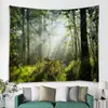 Tecido de Tapeçaria para Pendurar na Parede Amazon Mais Vendido no Exterior Pano de Fundo Estilo Ins Série Floresta Pano Decorativo Tapeçaria Boêmia