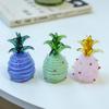 Novos enfeites criativos de abacaxi de vidro desenho animado para estudo em casa computador decoração de quarto presente carro enfeites de frutas