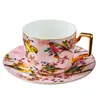 Xícara de café de luxo vintage com toque requintado e de alta qualidade, conjunto de xícaras de chá da tarde em porcelana, conjunto de chá, presente de aniversário e inauguração de casa