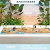 Cenário de Montagem de Evento com Tema de Verão Display de Loja em Shopping de Verão Decoração de Prancha de Surf Fundo de Decoração com Placa Kt
