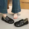 Zapatos Planos Slip-on Tipo Frijol Negros Para Persona Perezosa Zapatos Pequeños de Cuero Mujer 2026 Estilo Británico Con Felpa Zapatos Birkenstock Mocasines Mujer