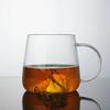 Vaso de Vidrio de Alta Calidad para Uso en Casa con Portavasos Integrado, Diseño de Vista a la Montaña, Alto Borosilicato, Creativo para Preparar Té, Jugos y Beber Agua, de una Sola Capa