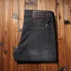 Jeans rectos, ajustados, delgados, para hombre, de fibra Massel, suaves, transpirables, con textura, color gris ahumado, lavados, para primavera y verano 2023
