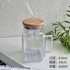 Copo de chá de leite de vidro transparente com alça simples copo de vidro de grande capacidade com tampa borossilicato de suco de vidro copo de palha