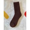 Calcetines gruesos y cálidos de invierno con forro polar, de lana de color liso, para hombre y mujer, hasta media pantorrilla, sencillos, de felpa.