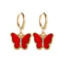 Pendientes de Mariposa de Colores Dulces y Elegantes Transfronterizos Europeos y Americanos con Pedrería, Accesorios de Pendientes Colgantes de Aleación de Mariposa Insecto