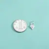 Acessórios de Prata de Lei S925 Pingente Trevo de Quatro Folhas Coração de Pêssego Pingente de Coração Pulseira de Corda Trançada DIY Pingente de Pulseira de Cristal