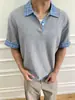Camisa polo de manga corta con cuello para hombre, marca de moda, camiseta de verano, estilo coreano, corte holgado, modelo nuevo de moda 2026, top versátil