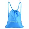 Bolsillo Frontal Impermeable Cordón Mochila con Cordón Nylon Deportes al Aire Libre Fitness Baloncesto Fútbol Mochila de Almacenamiento