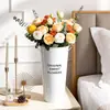 Balde de Hierro Forjado para Flores para Floristerías y Uso Doméstico, Adecuado para Flores Frescas y Flores Secas, Cubo Metálico Decorativo Estilo Nórdico, Contenedor de Flores Grande de Pie