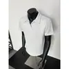 Polo Americano de Manga Corta para Hombre Camisa de Verano Cuello Camisero Camiseta para Hombre Transfronteriza Tallas Grandes Holgado Estilo Coreano Calle