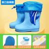 Botas de lluvia para niños al por mayor de fábrica, botas de lluvia antideslizantes impermeables con forro polar y dibujos animados para niños y niñas de jardín de infantes.