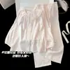 Pijama Dulce de Algodón Nube para Niñas, Nuevo Estilo Primavera/Otoño, Manga Larga, Cuello de Solapa, Se Puede Usar Afuera, Ropa de Casa de Dibujos Animados, Conjunto de Dos Piezas