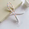 Cordão de Celular Estilo Ins com Tira de Pulso Trançada e Espaçador Transparente Acessório de Celular Dopamina