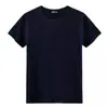 Playera de manga corta para hombre color sólido lisa negro puro Todo Negro Todo Blanco simple chic verano blanco puro camiseta top ropa manga media