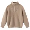 Suéter de tricô de cashmere infantil com gola alta, suéter de gola alta espessado, novo estilo outono/inverno para meninos e meninas, blusa de base com gola polo