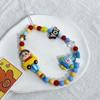 Estilo Girly ins Bob Esponja Patricio Estrella Dibujos Animados Funda para Teléfono Móvil Pulsera Cordón Colgante Cámara CCD Cuentas Hechas a Mano