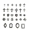 Acessórios de nail art em formato de cruz, populares online, estilo punk retrô, únicos, doces e descolados, estilo escuro, acessórios de unha usáveis