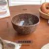 Estilo Ins Coreano Tigela de Tinta Salpicada Cerâmica Retro Tigela para Frutas Iogurte Cereal Café da Manhã Tigela Grande de Arroz Tigela de Sobremesa Conjunto