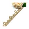 Hilo de oro código de barras soluble en agua Accesorios para ropa Dai Accesorios de estilo étnico en stock Encaje dorado 3 cm Ventas directas de fábrica