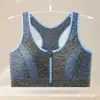 Sujetador Deportivo Transpirable de Talla Grande para Verano con Cierre Frontal para Correr Yoga Fitness Top Cruzado Color Sólido Ropa Interior