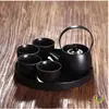 Acessórios de Alça para Bule Vintage Preto, Alça Simples de Aço Inoxidável Preto Fosco para Bule, Alça para Bule com Alça