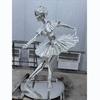Escultura de fibra de vidrio galvanizada a gran escala para exteriores, espejo personalizado, escultura de dibujos animados, decoración, hermoso paisaje, adornos cuadrados
