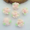 15mm arcilla blanda flor flor de rosa pequeña hecha a mano pendientes diy carcasa de teléfono móvil taladro de palo accesorios de decoración para gafas material