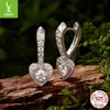 Pendientes Originales Yinziyun de Moissanita Brillante en Forma de Corazón para Mujer, Pendientes Clásicos de Lujo de Plata de Ley S925 en Forma de Corazón