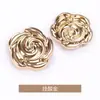 Botones Metálicos en Forma de Flor Cosidos a Mano, Ropa de Lana de Moda y Exquisita, Trajes, Abrigos, Cortavientos, Botones, Botones