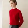 Nuevo Suéter 100% Cachemir Puro Otoño/Invierno 2026 para Mujer, Cuello Medio Alto, Corte Holgado, Jersey Adelgazante, Tejido de Estilo Suave
