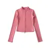 Estilo Americano Ajuste Delgado Más Terciopelo Cuello Alto Cardigan Chaqueta de Yoga Pantalones de Pierna Ancha Conjunto De Rong para Mujer Otoño Invierno 2025 Pantalones Deportivos de Terciopelo