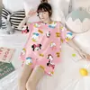 Pijama da Minnie Feminino Verão Manga Curta Shorts Versão Coreana Desenho Animado Fofo Estudante Roupa de Casa Conjunto Tamanho Único Serve em Todos Pequeno Verão