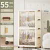Em estoque Casa Sem Instalação Guarda-Roupa de Bebê Armário de Armazenamento para Recém-Nascidos Guarda-Roupa Dobrável para Roupas Infantis Guarda-Roupa sem Furos