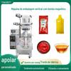 Máquina de embalagem vertical automática completa para enchimento de líquidos em gel, shampoo, gel de banho, óleo de cozinha, café líquido com bomba magnética