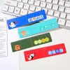 Marcador Magnético de Dibujos Animados Creativo Regla Estudiante Lindo Plegable Clip para Páginas de Libros Regla Magnética Multifuncional con Texto Inspirador