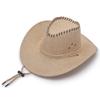 Chapéu de Cowboy Ocidental Estilo Novo 2026 para Homens e Mulheres, Chapéu de Sol para Viagem ao Ar Livre na Primavera e Verão, Chapéu de Jazz Simples e Versátil
