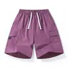 Pantalones Cortos de Trabajo Nuevos para Hombre Verano 2026, Estilo Japonés Moderno Casual Sueltos Rectos de Cinco Puntos, Versátiles para Uso al Aire Libre