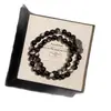 Nuevo Estilo Chino Pulsera de Obsidiana Plateada Natural Pixiu de la Fortuna Doble Círculo Apilado Estilo Pareja Hombres y Mujeres Pulsera Estilo Chino Venta al por Mayor