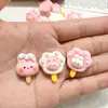 Cabeza de Conejo Helado Resina DIY Accesorios para Zuecos, Pegatinas para Tazas de Agua, Pinzas para el Cabello, Adornos para el Cabello, Materiales para Fundas de Teléfono Venta al por Mayor
