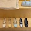 Zapatos Versátiles de Hebilla Oculta y Tacón Bajo para Primavera y Otoño con Lazo 2025 Zapatos Franceses Mary Jane de Boca Baja Rebaja de Liquidación