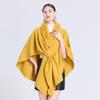 Viva o outono quente einverno novo cachecol xale xale gola de pele bola de pele de malha cardigan capa xale 0962#