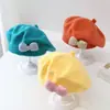 Boina para Niñas, Moda Coreana Otoño e Invierno, Gorro de Lana Tejida de Artista para Bebés y Niñas Pequeñas, Moderno