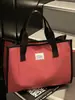 Bolsa Xadrez Casual de Grande Capacidade 2025 Nova Bolsa Tote para Estudante e Comutador Bolsa Transversal Casual com Textura Contrastante