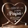 El Nuevo Corazón Transparente con Base de Acrílico de Amazon Da Bendiciones a Padres, Maestros y Colegas como Adornos de Escritorio