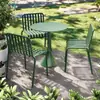 Juego de Mesa y Sillas de Ocio para Exteriores, Combinación de Tres Piezas de Hierro Forjado para Uso en Interiores y Exteriores, Adecuado para Restaurante, Patio, Jardín, Balcón, Resistente a la Lluvia y al Sol