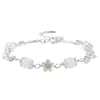 Pulsera de Plata de Ley Pura S999 Lujo Accesible Nicho Pulsera de Jazmín Mo Li Pulsera de Jade Hetian de Gama Alta Exquisita para Mujer
